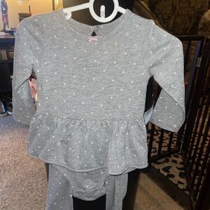 Carter's Gray and Pink Baby Outfit